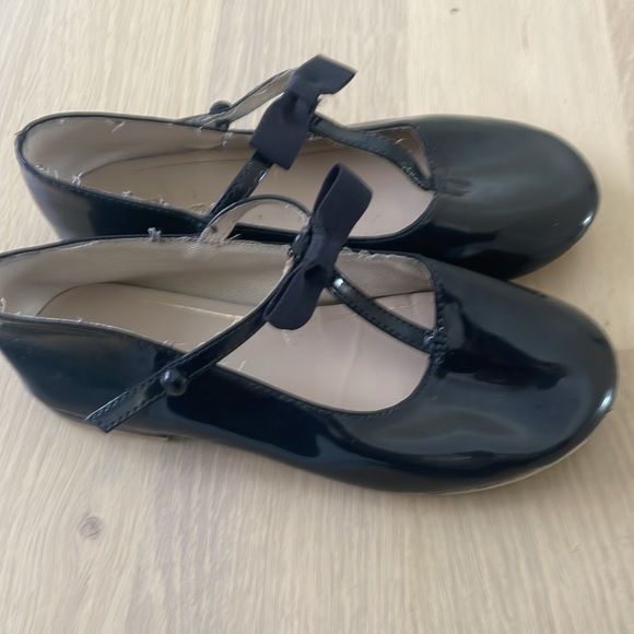 Zara Glossy Blue Ballet Flats (Little Girls) - Picture 3 of 3